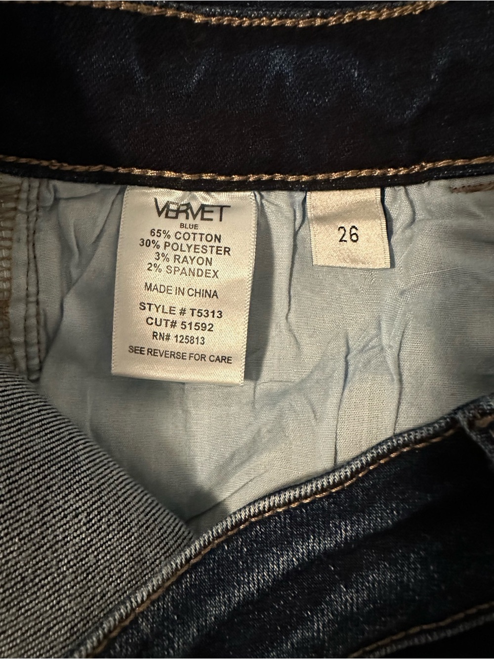 Altar’d State Vervet Jeans Size 26 Dark Blue Ankle Straight Leg Raw Hem EUC - Picture 5 of 5